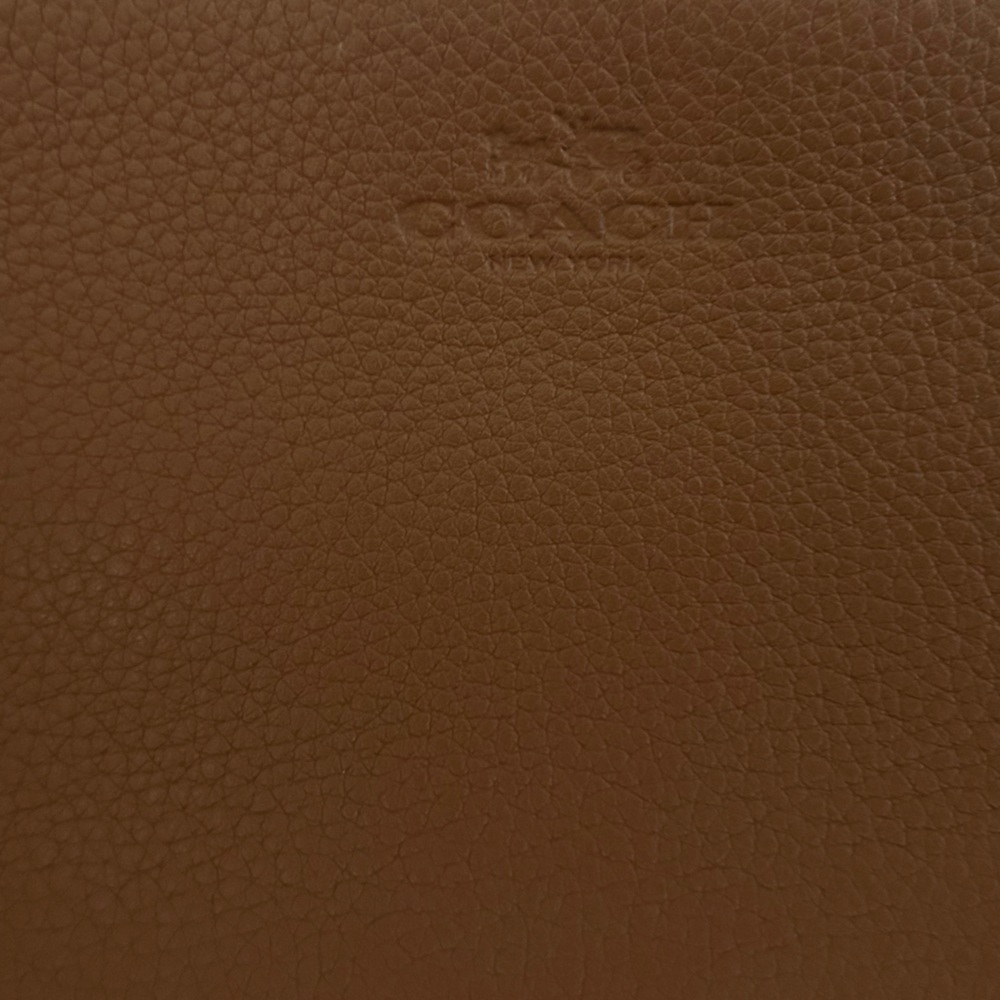 Coach Brown Pebbled Leather Wristlet Clutch